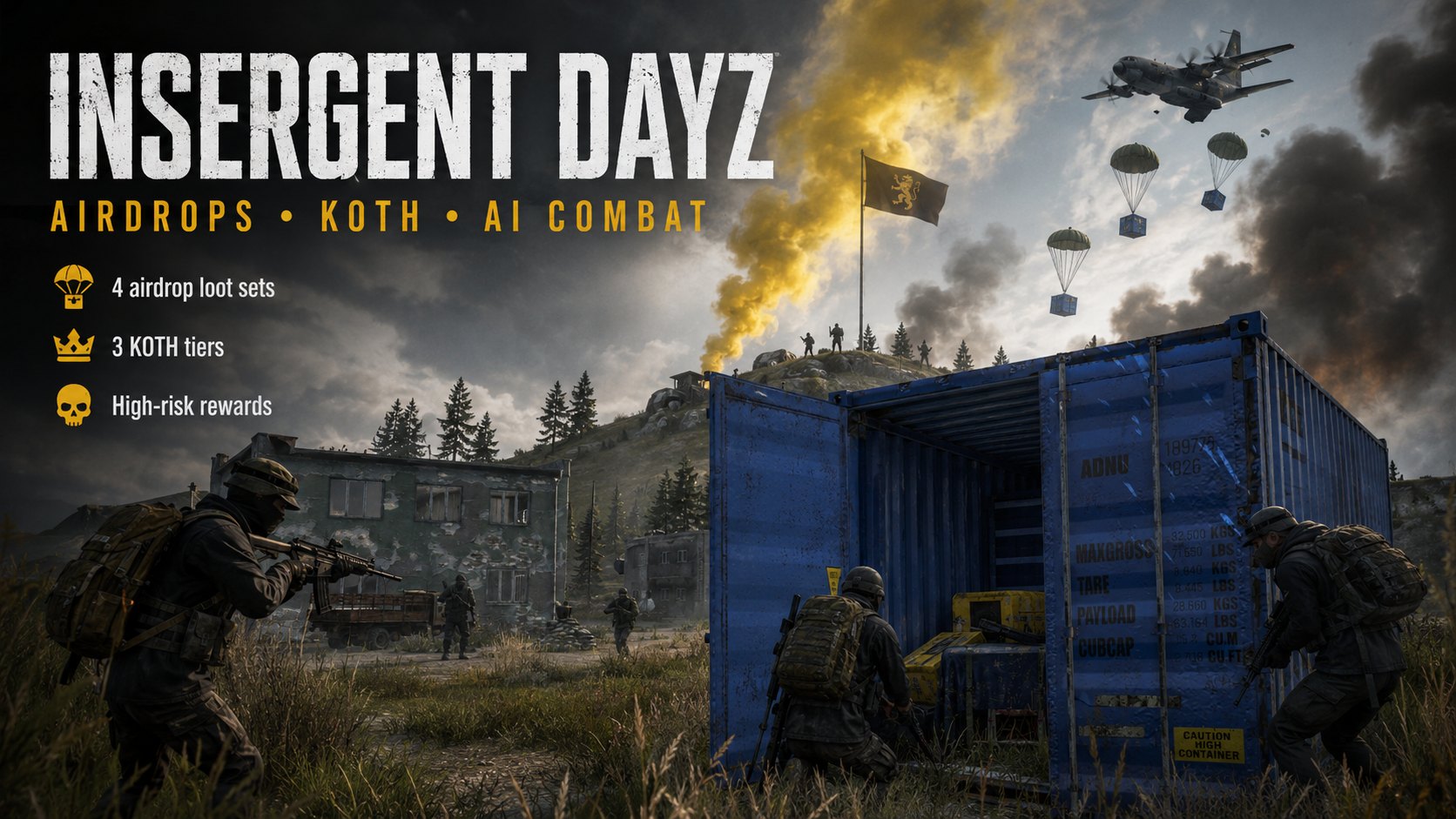INSERGENT Airdrops and KOTH artwork